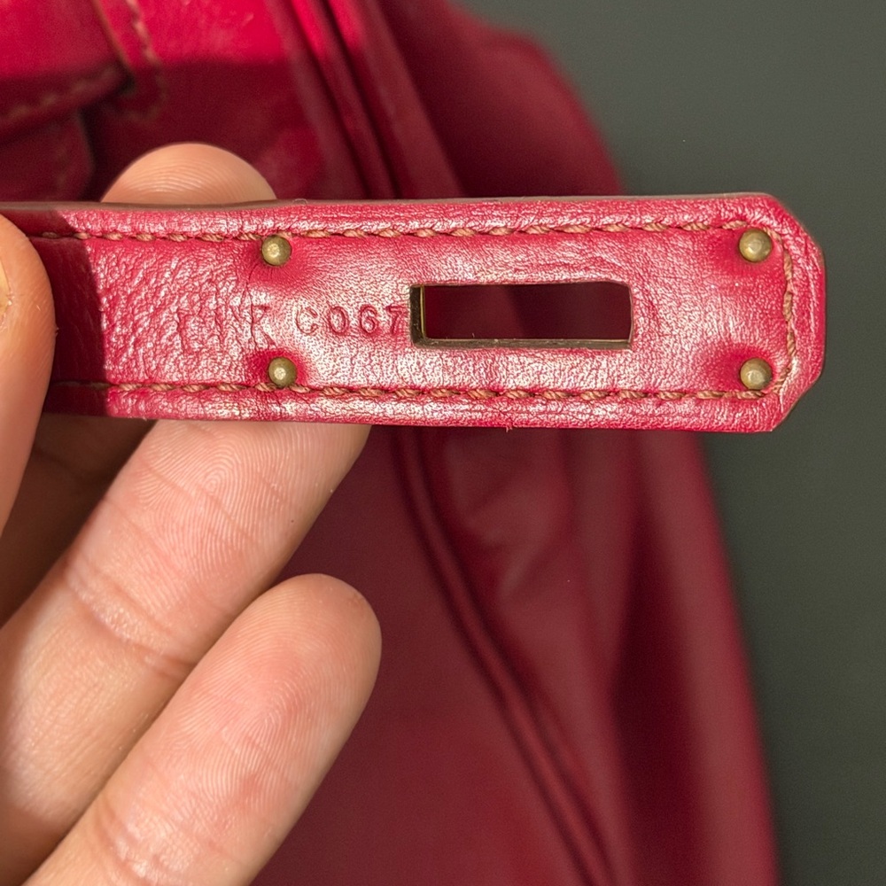 Authentic Hermes’ rouge roubis birkin 35 - Picture 11 of 13